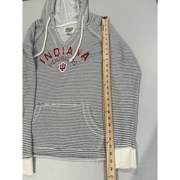Indiana University Hoosiers IU Sweatshirt Womens Large Hooded Stretch Collegiate - Picture 6 of 7